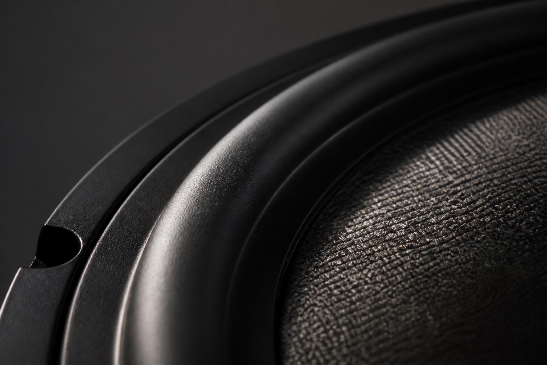 Macro photograph of a high-end loudspeaker surround